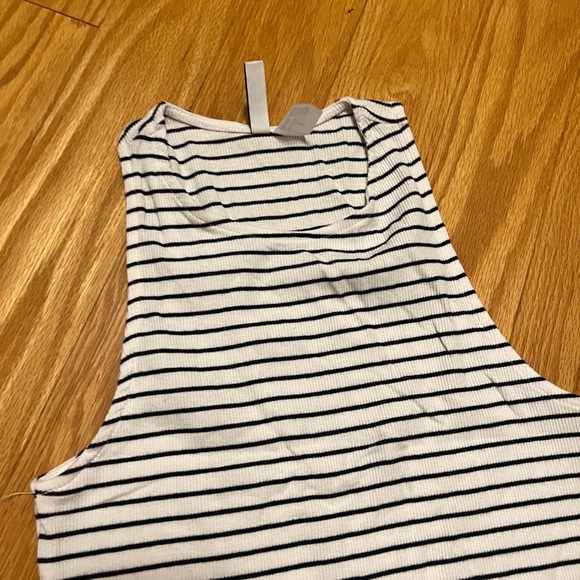 H&M Black & White Striped Ribbed Dress - Picture 3 of 5